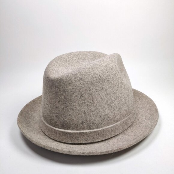 Stetson Gray Grey Wool Hat Size 7 1/8 Damaged Interior Leather Band Made in USA - Picture 4 of 13